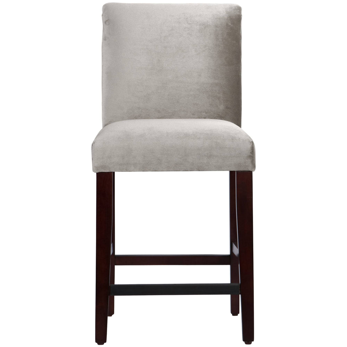 Medium Gray Velvet Parsons Counter Height Barstool O847379