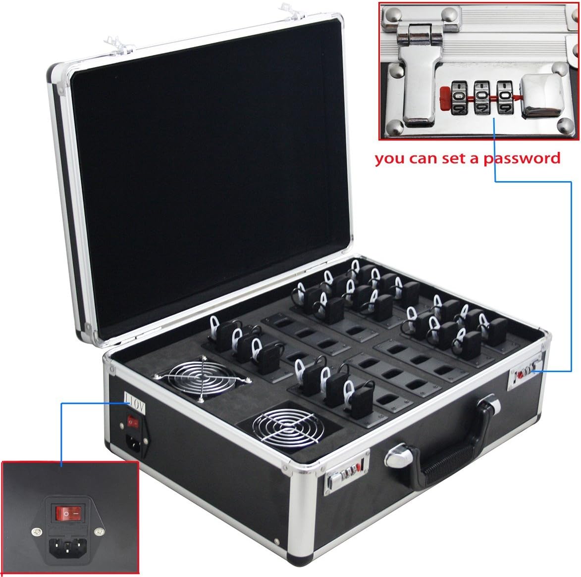 Wireless Tour Guide Monitor System (2 Transmitters 36 Receivers & Charge Case) D533