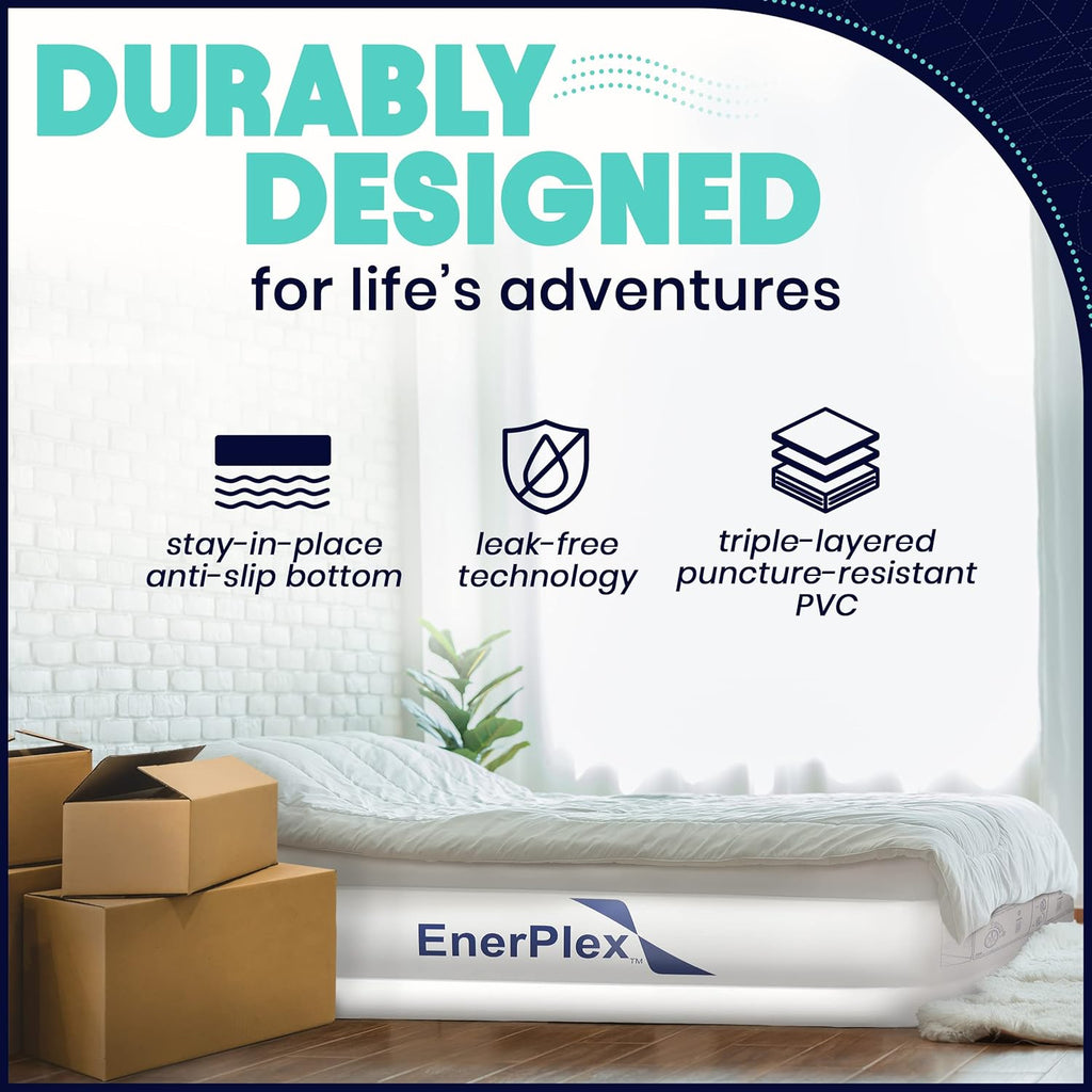 Queen Air Mattress with Built-in Dual Pump H14590