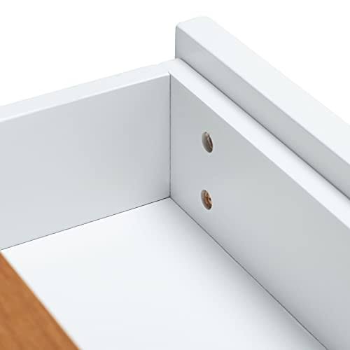 White 2 Drawer 3 Shelf Kitchen Cart C56709