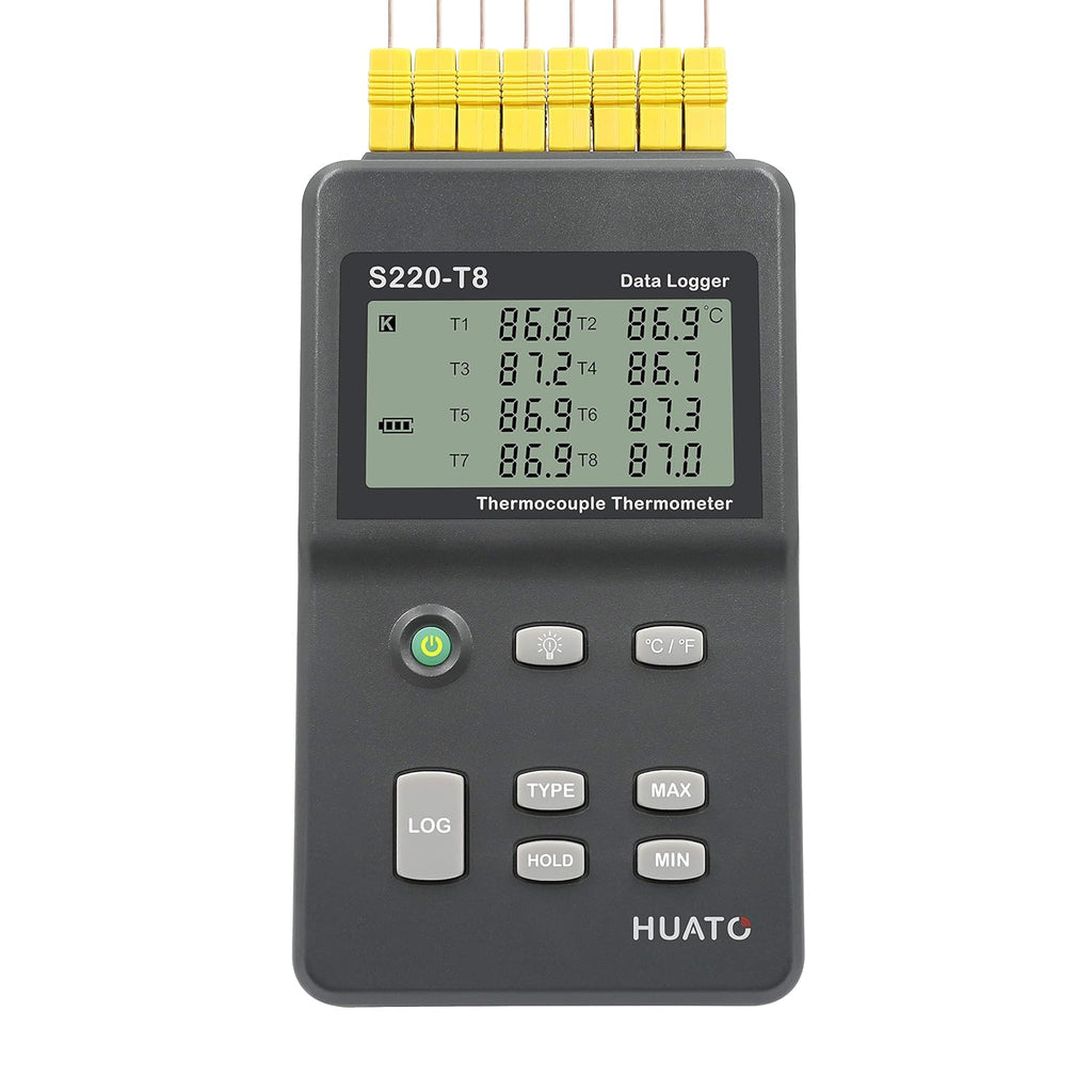 Eight Channel Thermocouple Data Logger with External Power Supply and NIST Traceable Certificate V578