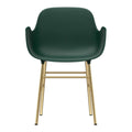 Brass Green Armchair I5864