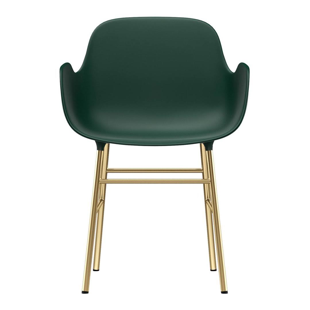 Brass Green Armchair I5864