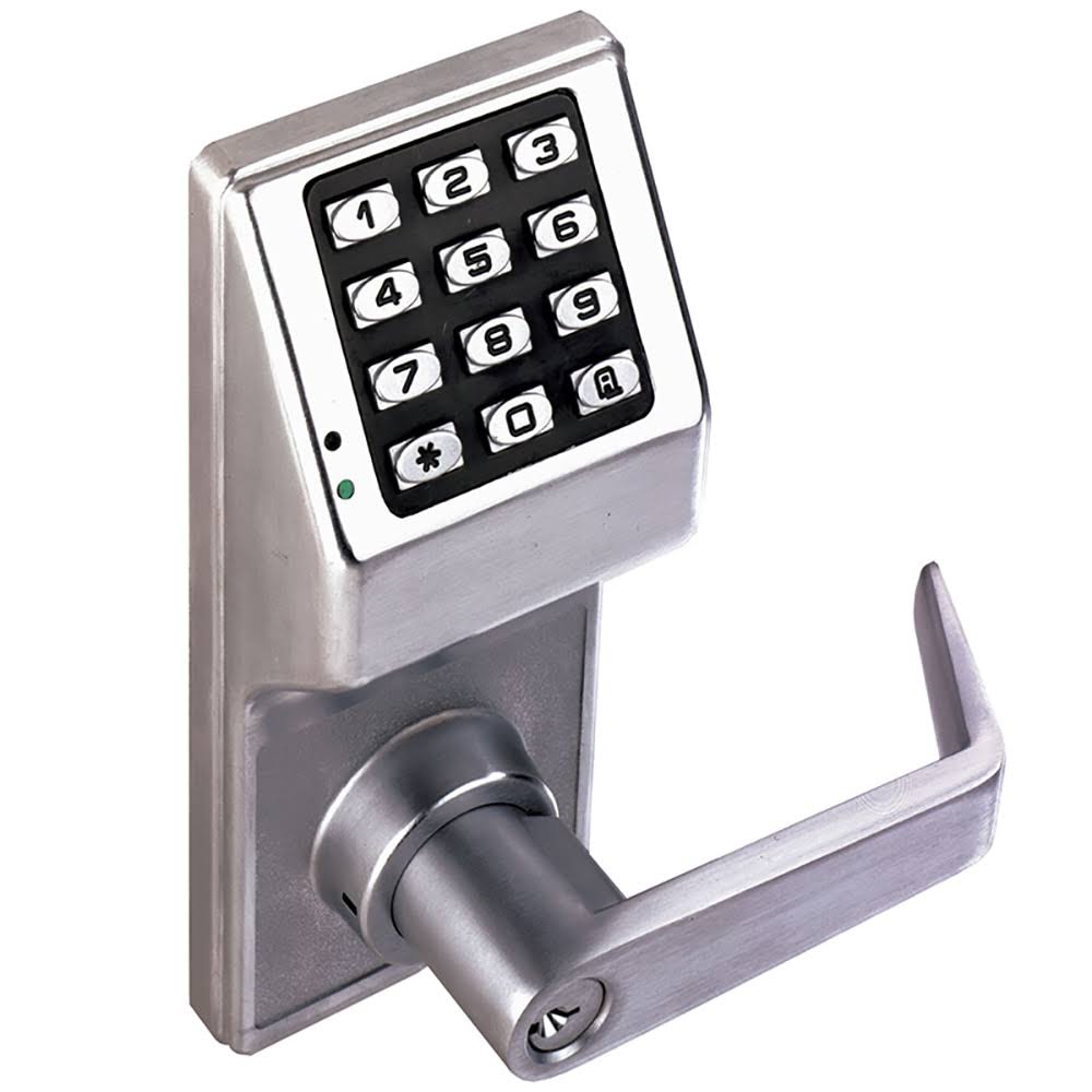 Satin Chrome Electronic Push Button Lock E356299