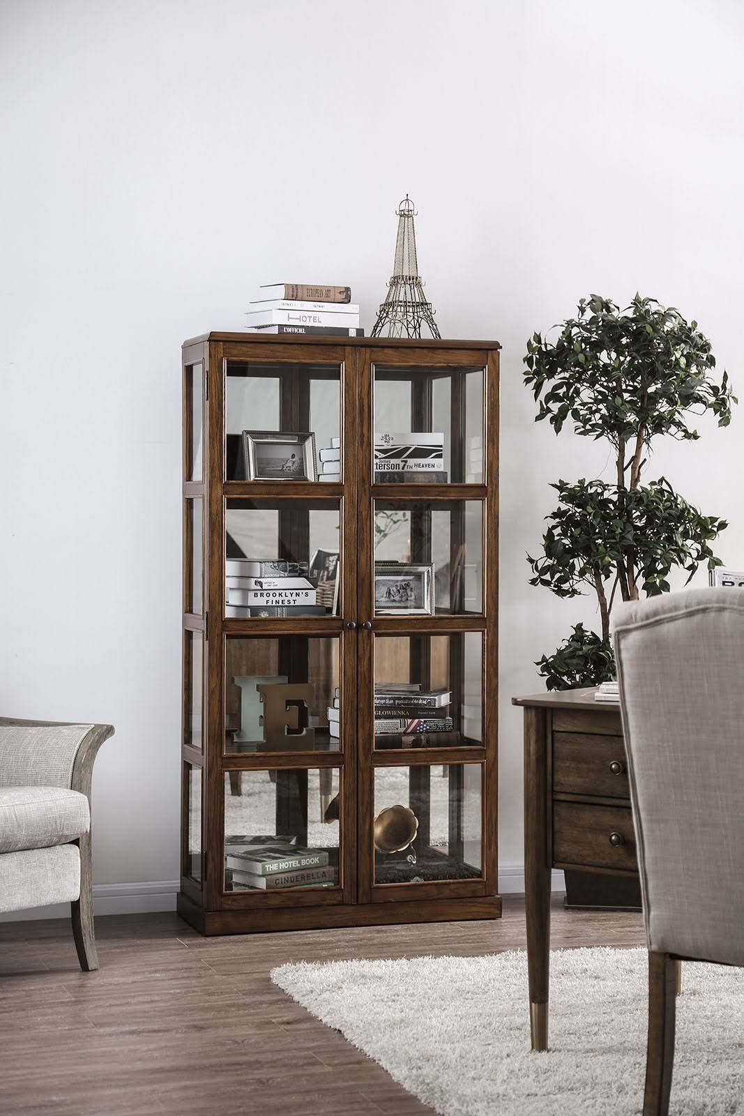 Oak Curio Cabinet Q878376