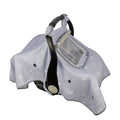 Grey Muslin Car Seat Canopy with Window F332369