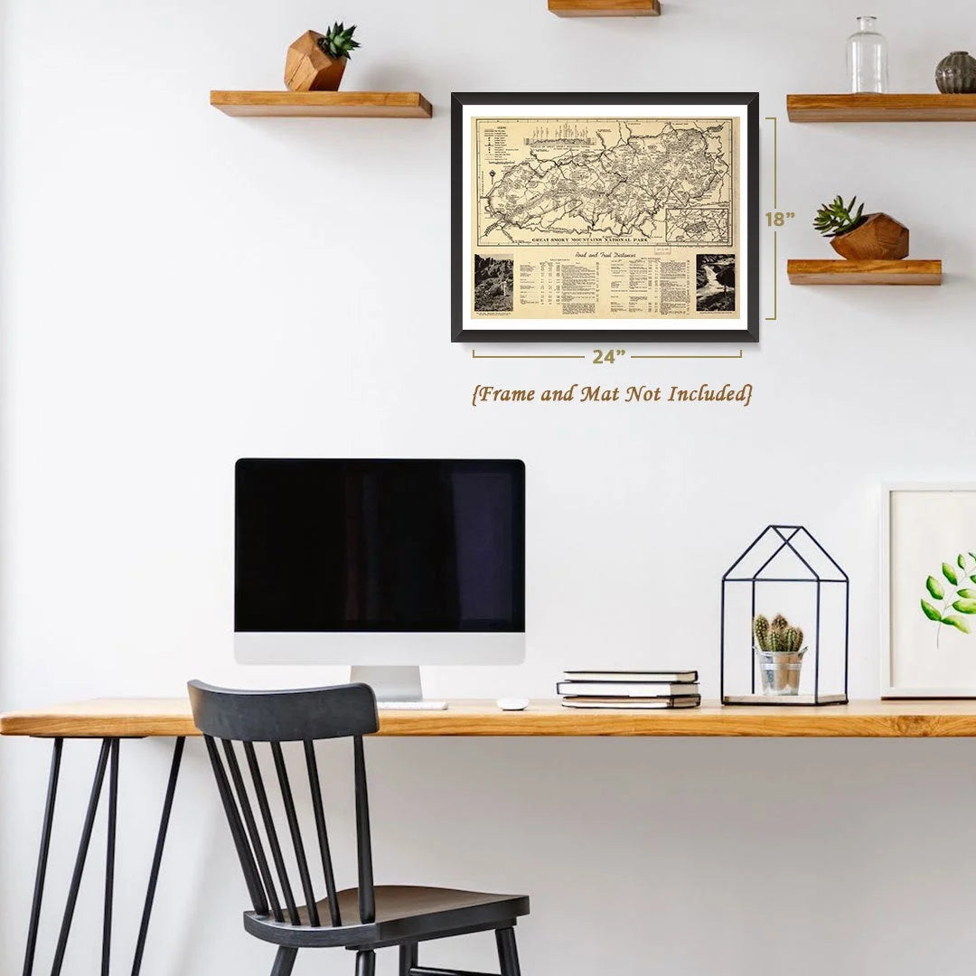 Vintage Map Wall Art Poster Z646115