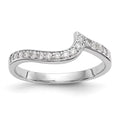 14K White Gold Diamond Wedding Ring Band A28450