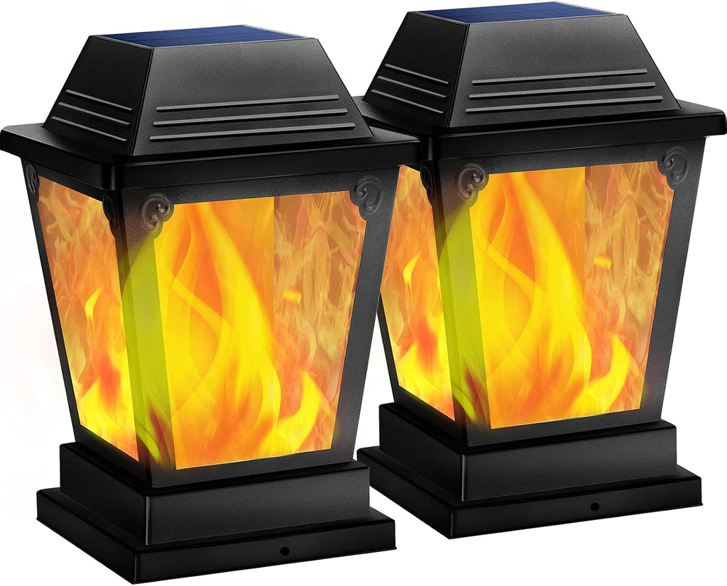 2 Pack 99 LED Metal Solar Post Lights for 4x4 6x6 Posts E84180