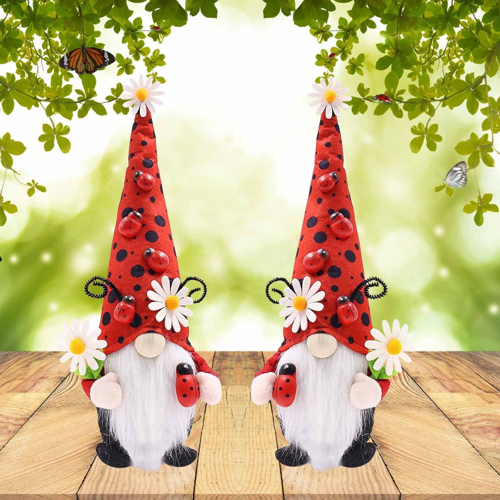 Faceless Doll Hat with ladybug and little daisy M307
