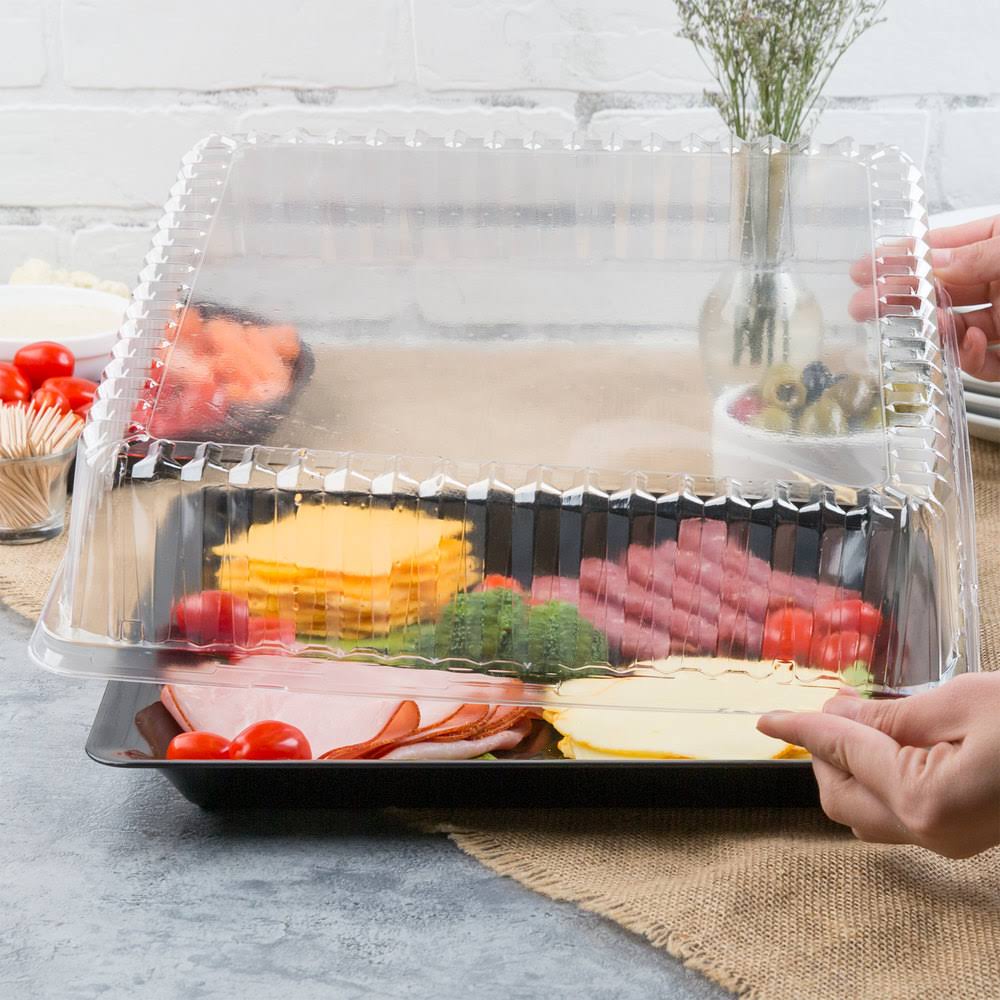 Clear Plastic Square Dome Lid - 40/Case C763503