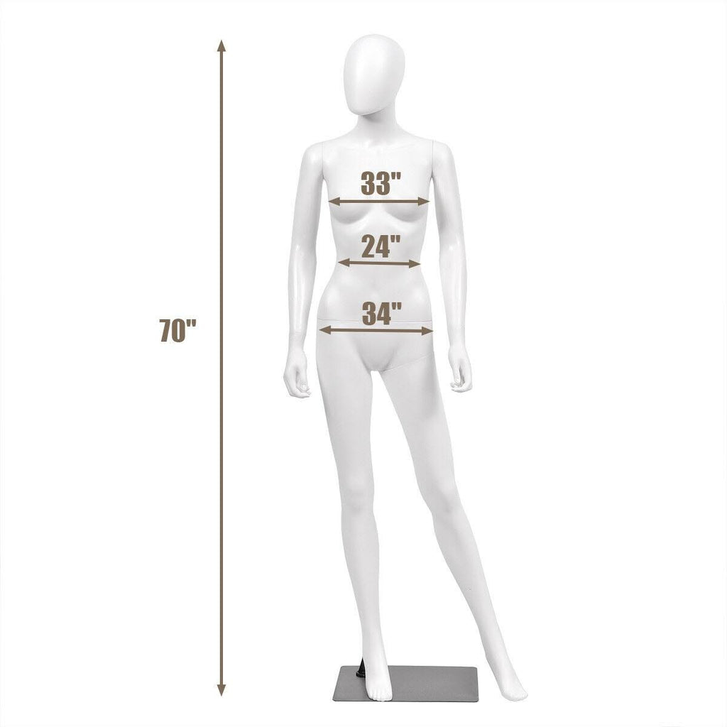 Full Body Female Mannequin with Metal Stand W7378