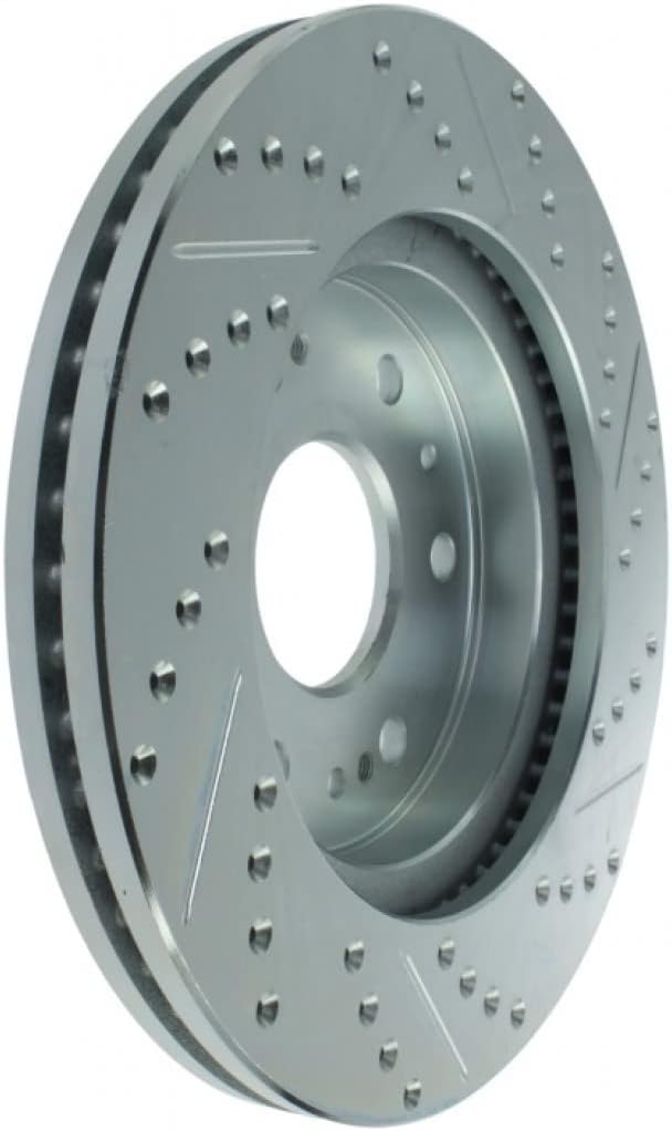 Front Driver Side Drilled & Slotted Brake Rotor G227955