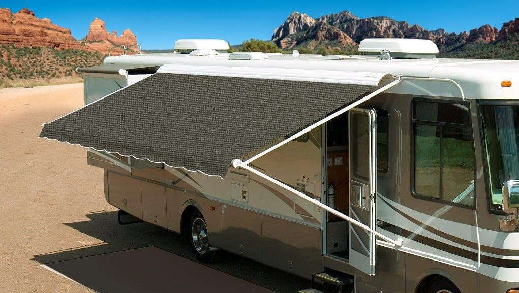 RV Awning Fabric Replacement, Acrylic, Cadet Grey, 18' B16700