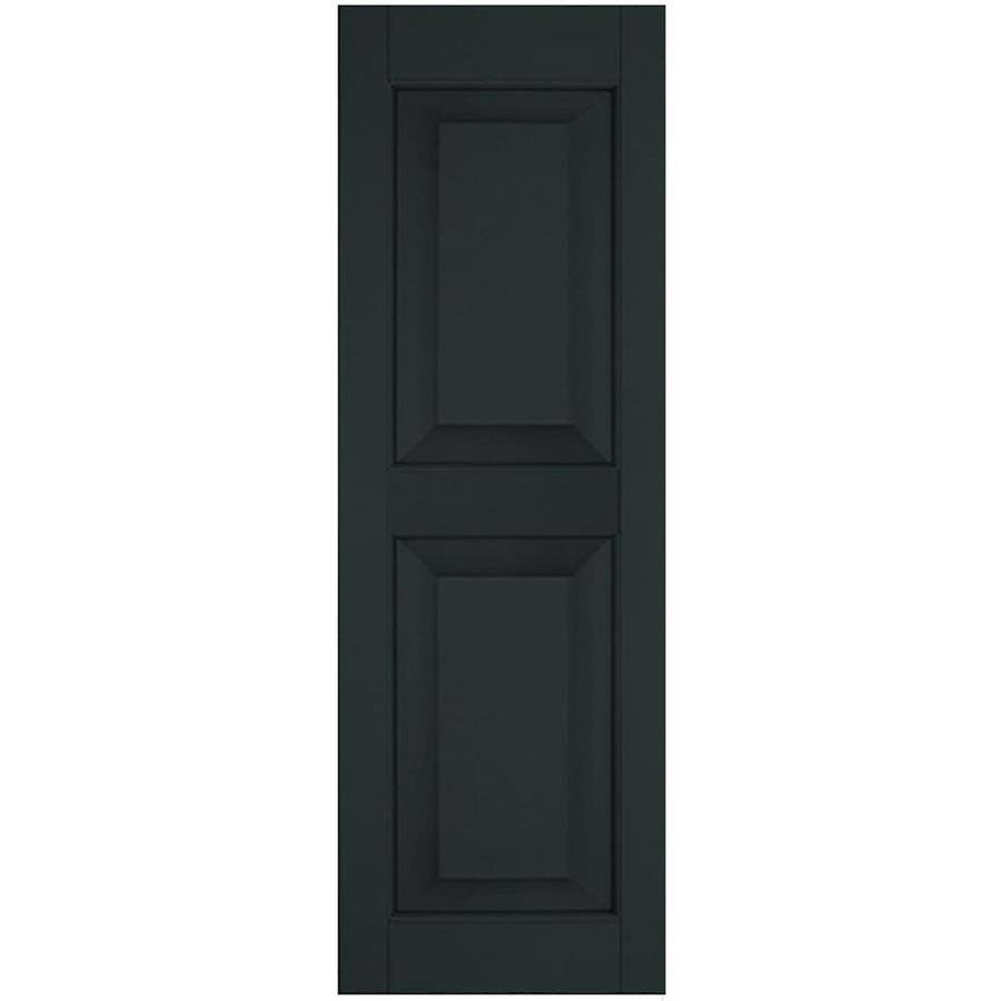 Dark Green Western Red Cedar Raised Panel Shutters Pair I5036