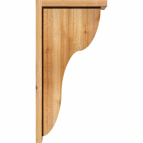 6x22W x 12x22D x 24x22H Carmel Rough Sawn Corbel with Backplate, Western Red Cedar B623