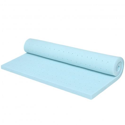 Queen Size Gel Memory Foam Mattress Topper S4824