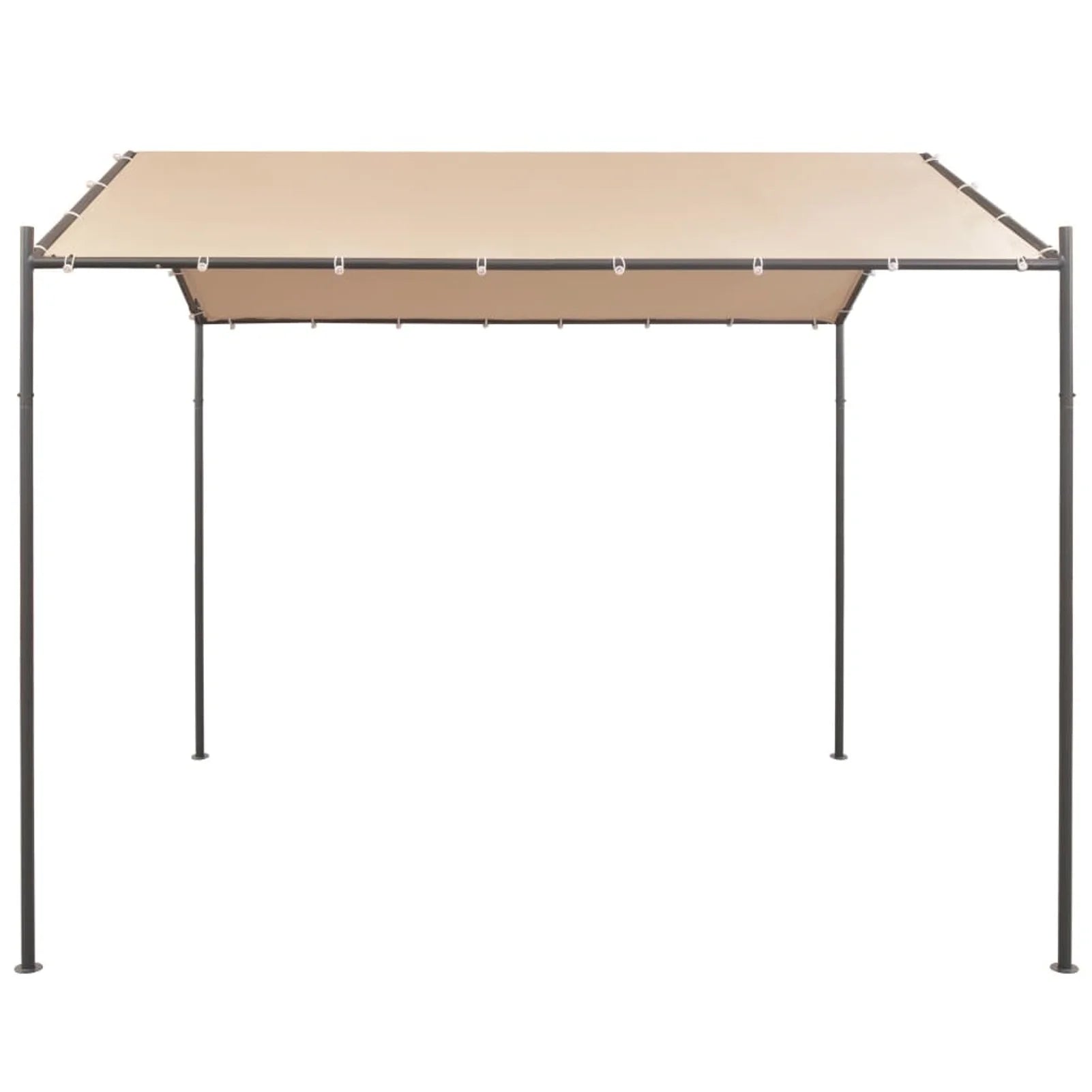 Beige Steel Gazebo Tent Canopy D165