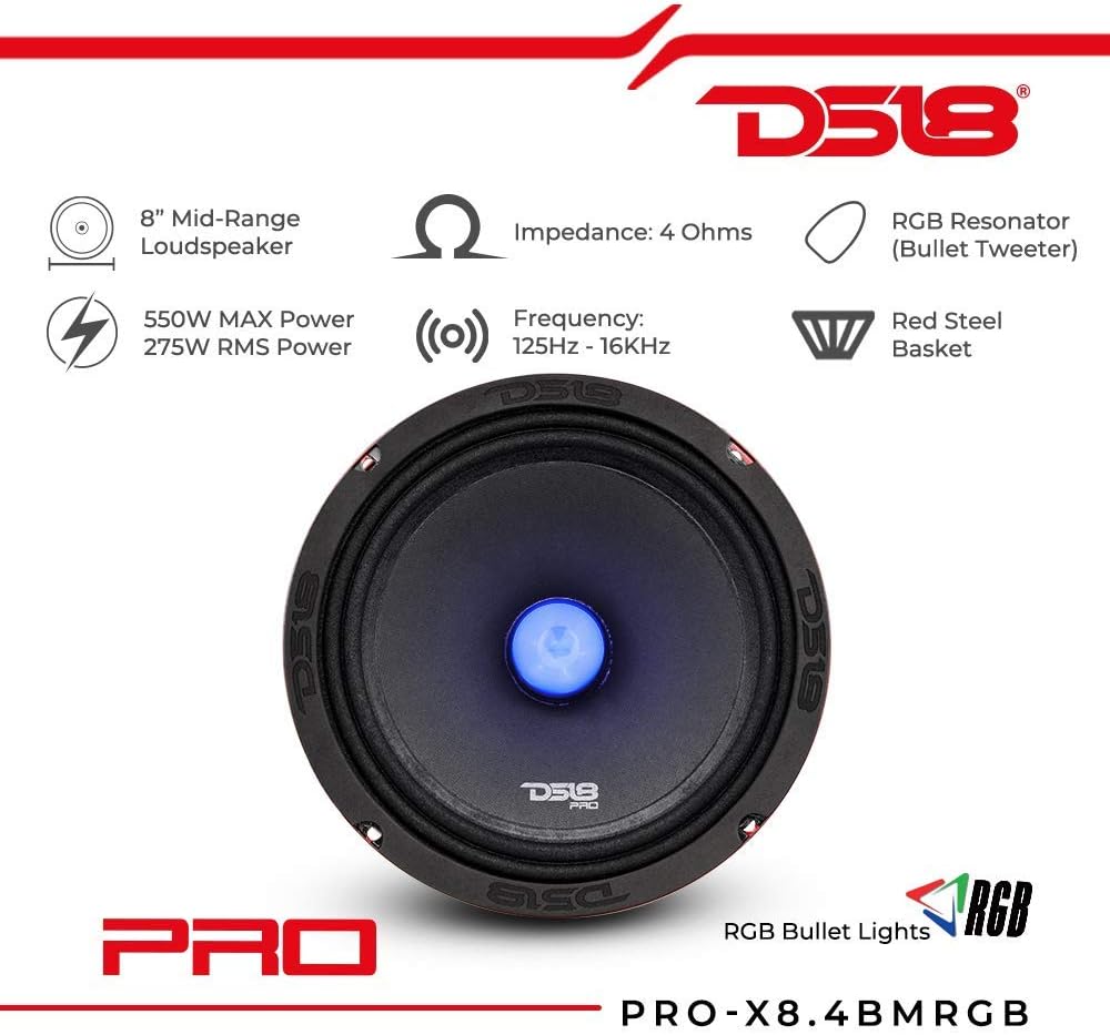 550W Max 4 Ohms Midrange Car Audio Speaker C7807