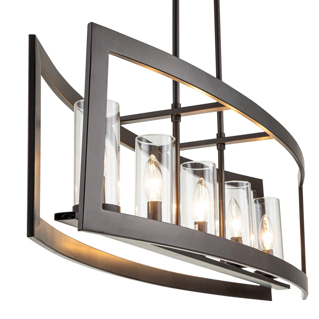 Bronze 5-Light Kitchen Island Pendant D81330