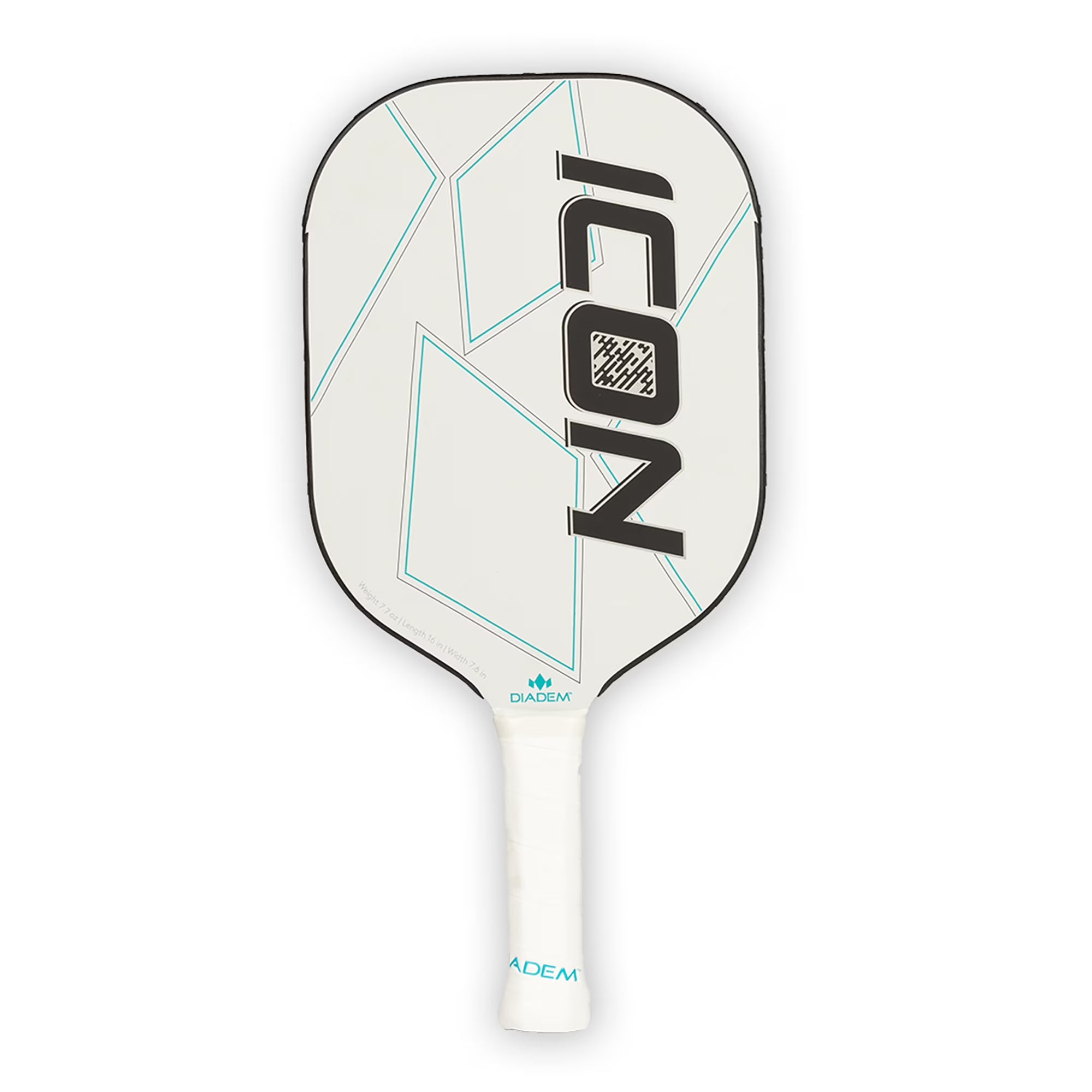 White Liteweight Carbon Fiber Pickleball Paddle, 7.7oz S632