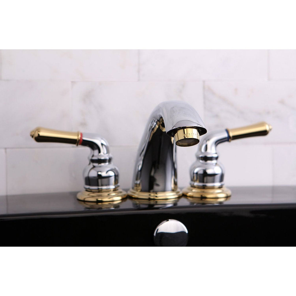 Polished Chrome Polished Brass Widespread Bathroom Faucet B1680