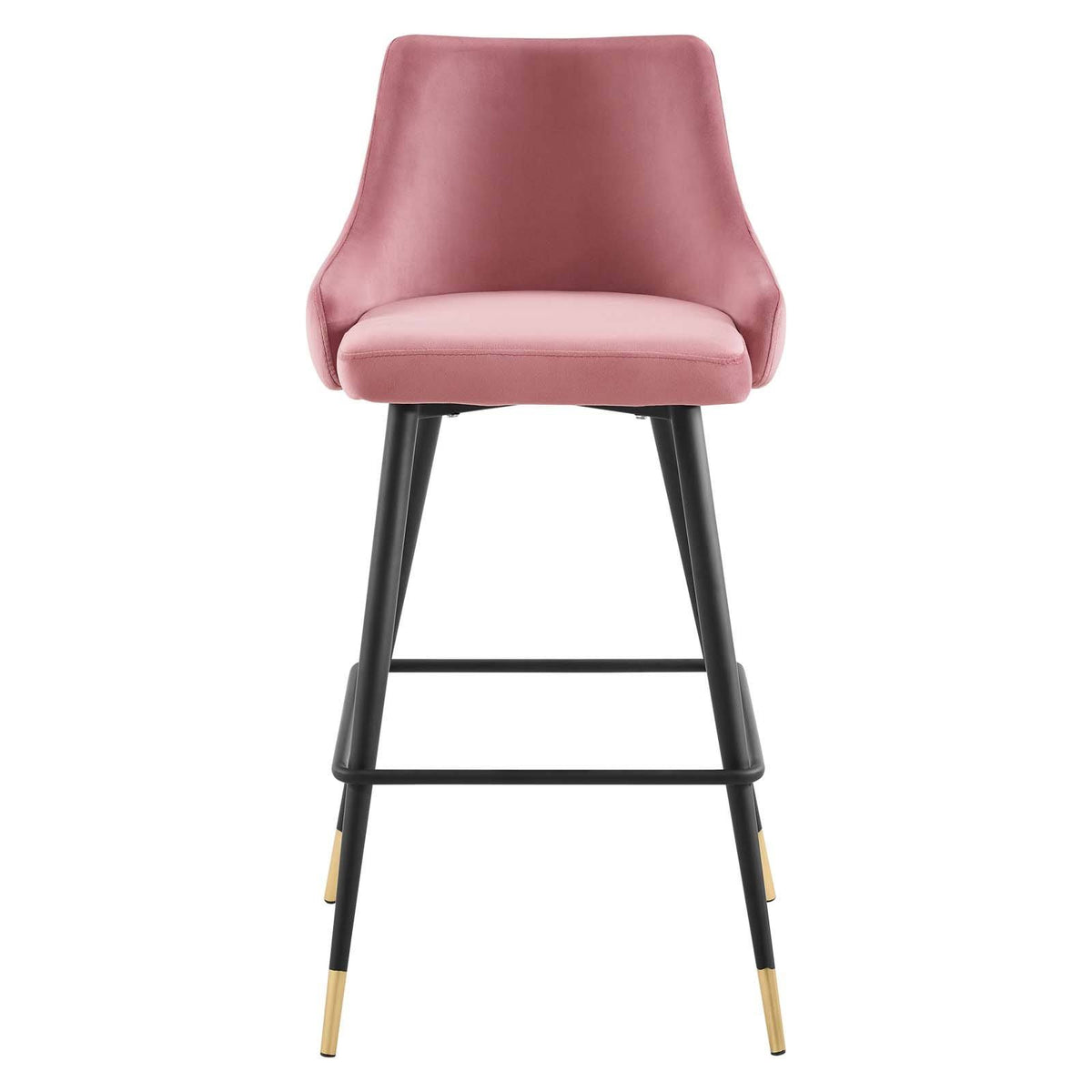 Light Gray Performance Velvet Bar Stool Set of 2 C1998