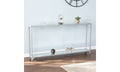 Narrow Metal Console Table - Silver D76837