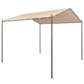 Beige Steel Gazebo Tent Canopy D165