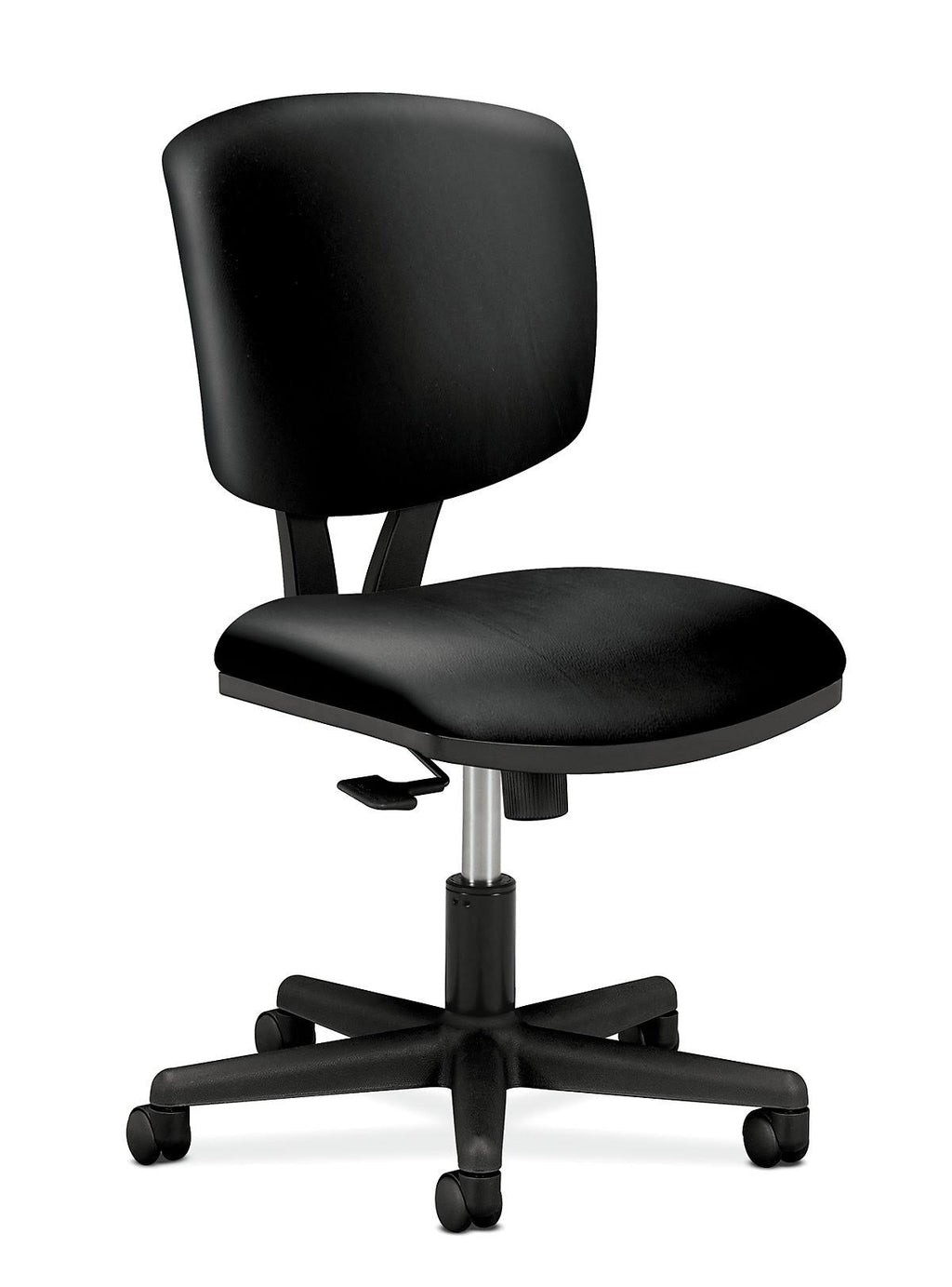 Black Plastic Leather Task Chair D6961