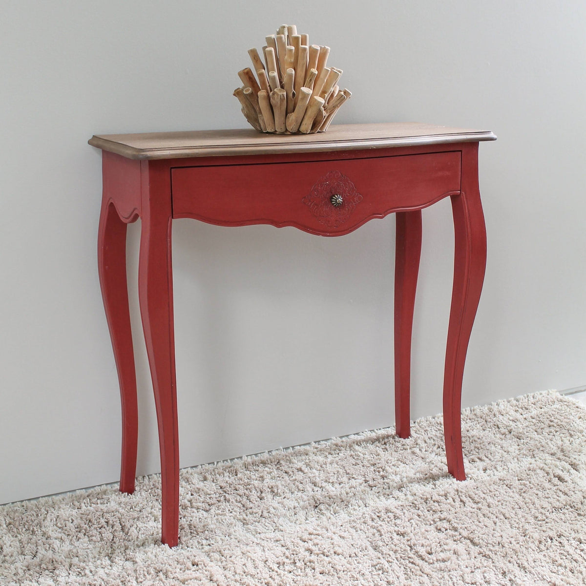 Antique Blue 1 Drawer Console Table J919