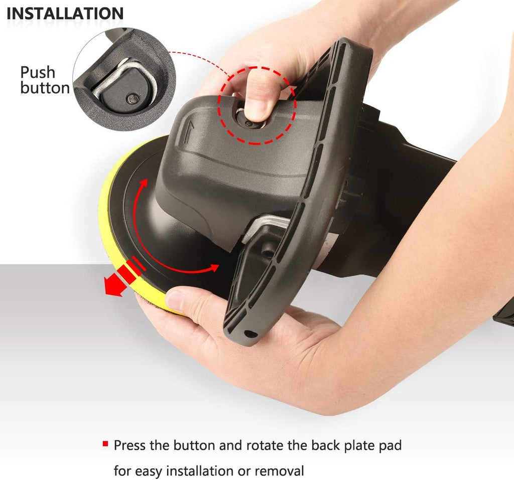 7 Inch 180mm Rotary Polisher & Polishing Pads Set E73275