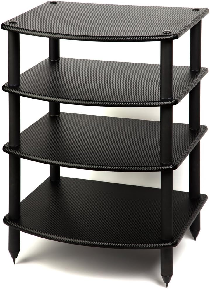 Four Shelf Audio Rack Media Stand and Components Cabinet C886