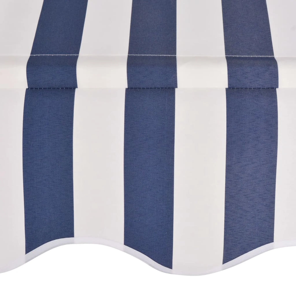 Manual Retractable Awning 78.7" Blue and White Stripes C88610