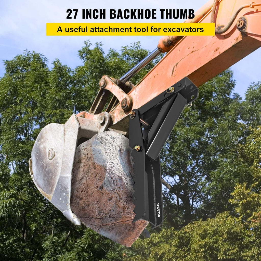 Black Steel Weld On Excavator Thumb K26345