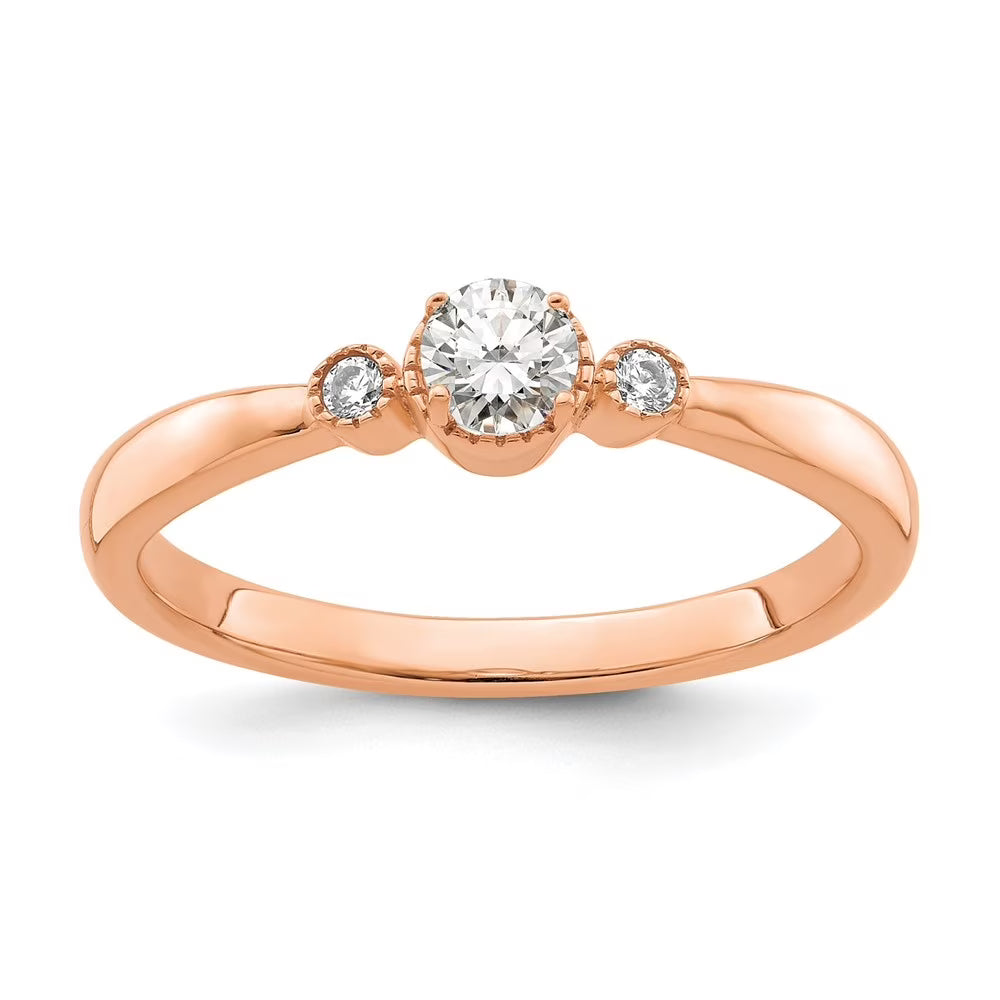 14k Rose Gold Lab Grown Diamond Ring Z839889
