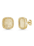 18K Yellow Gold Plated Silver Stud Earrings T56439