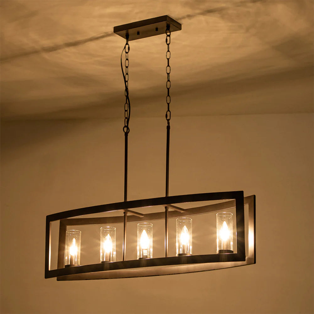 Bronze 5-Light Kitchen Island Pendant D81330