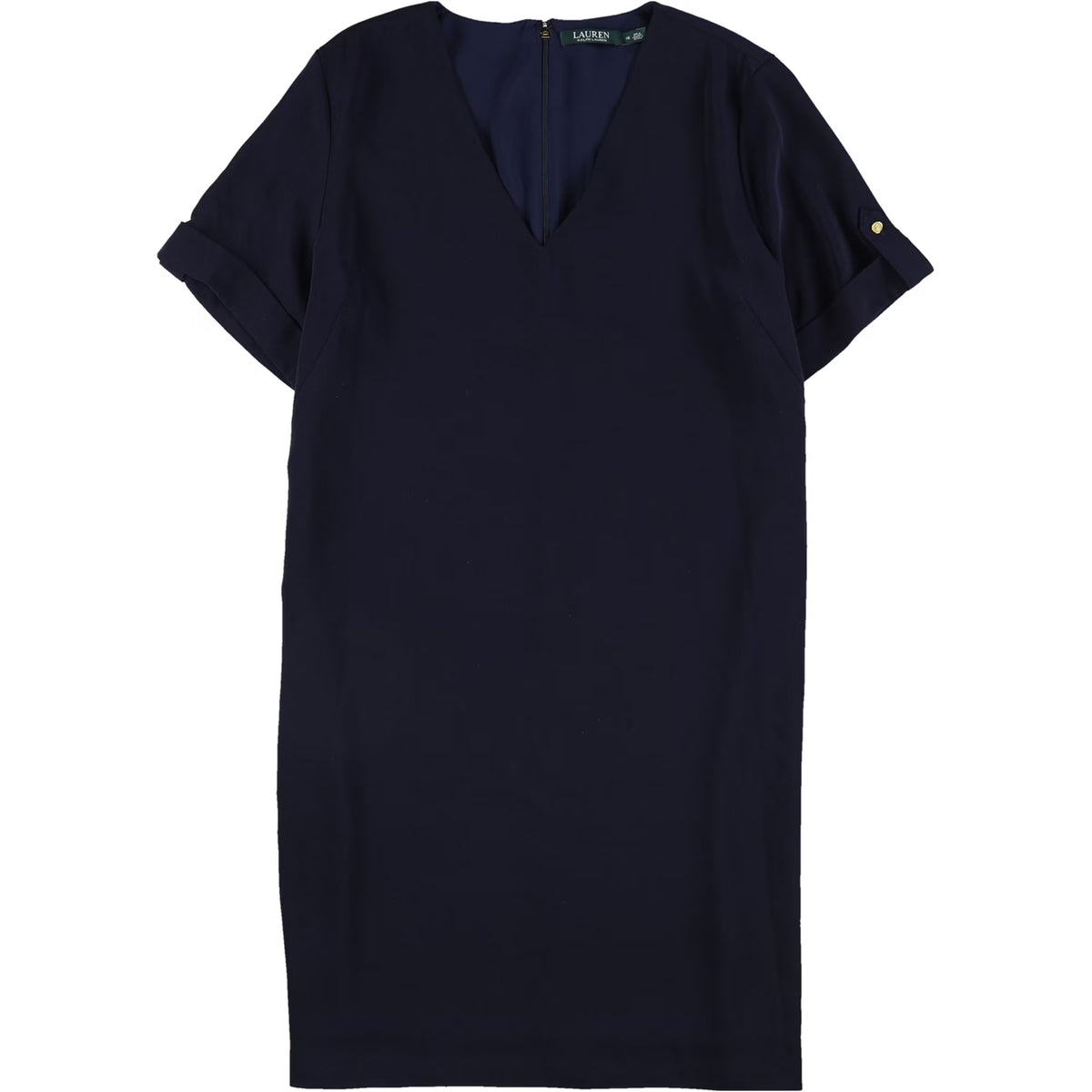 Blue Short Sleeve Shirt Dress H293
