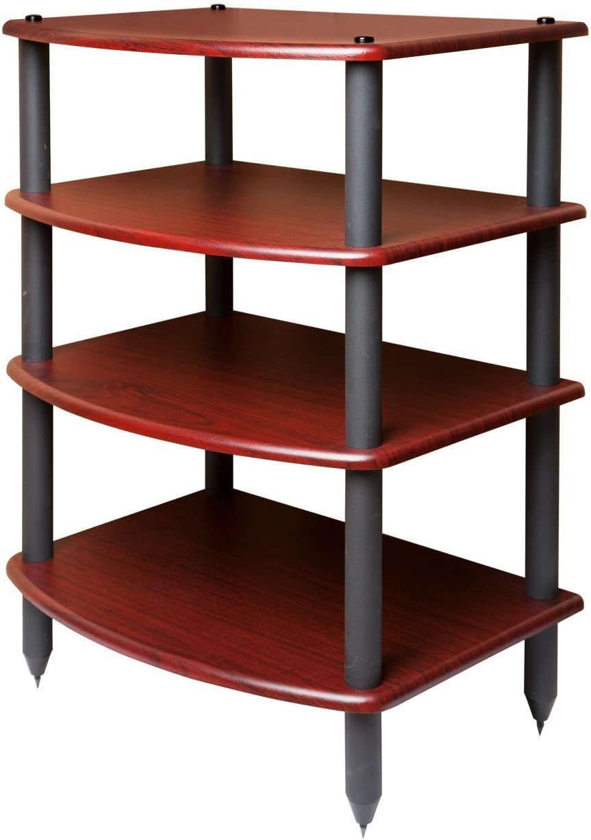 Four Shelf Audio Rack Media Stand and Components Cabinet C886