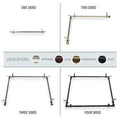 Multi Angle Ceiling Rod Room Divider Bedroom Canopy Adjustable 66-120 inch Satin Nic H45803