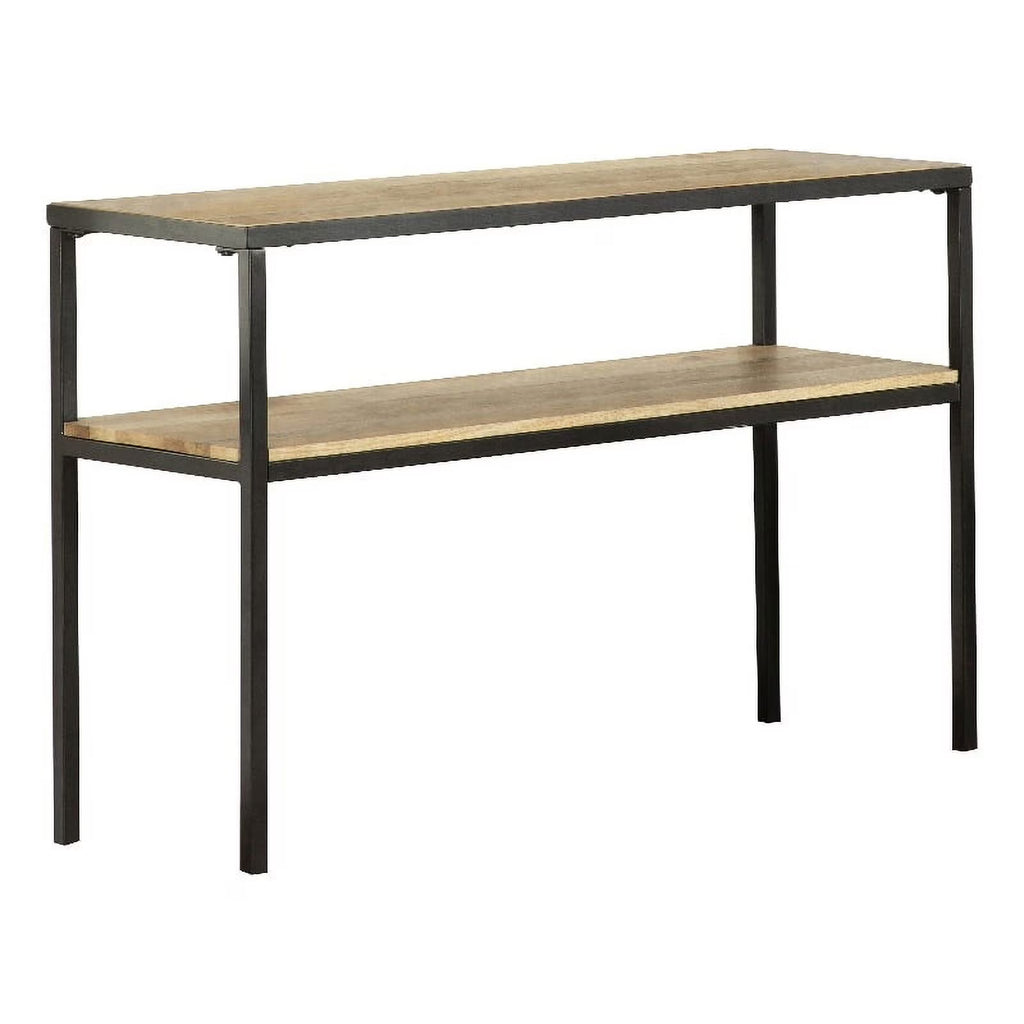 Natural Console Table with Open Shelf D50153