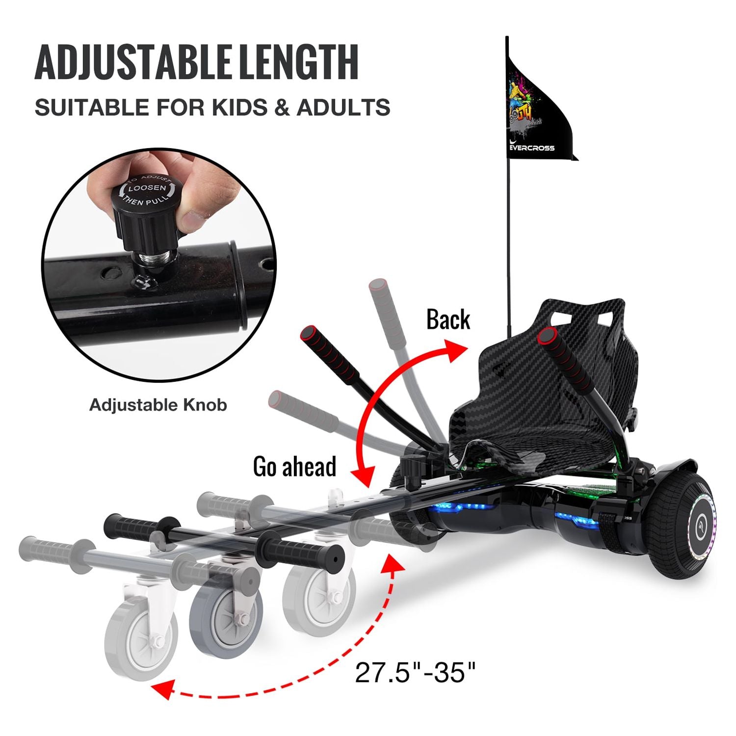 6.5'' Self Balancing Scooter with Seat Attachment U68158