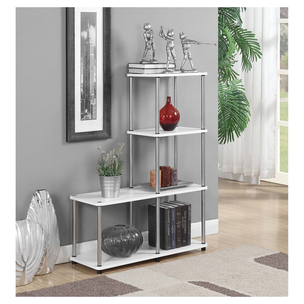 White Multi Shelf Bookshelf B540792