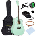 41in Full Size Beginner Acoustic Guitar Set with Case, Strap, Capo, Strings, Tuner Q93440