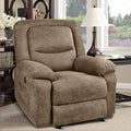 Cream Polyester Blend Standard Recliner M314364