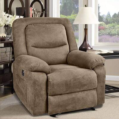 Cream Polyester Blend Standard Recliner M314364