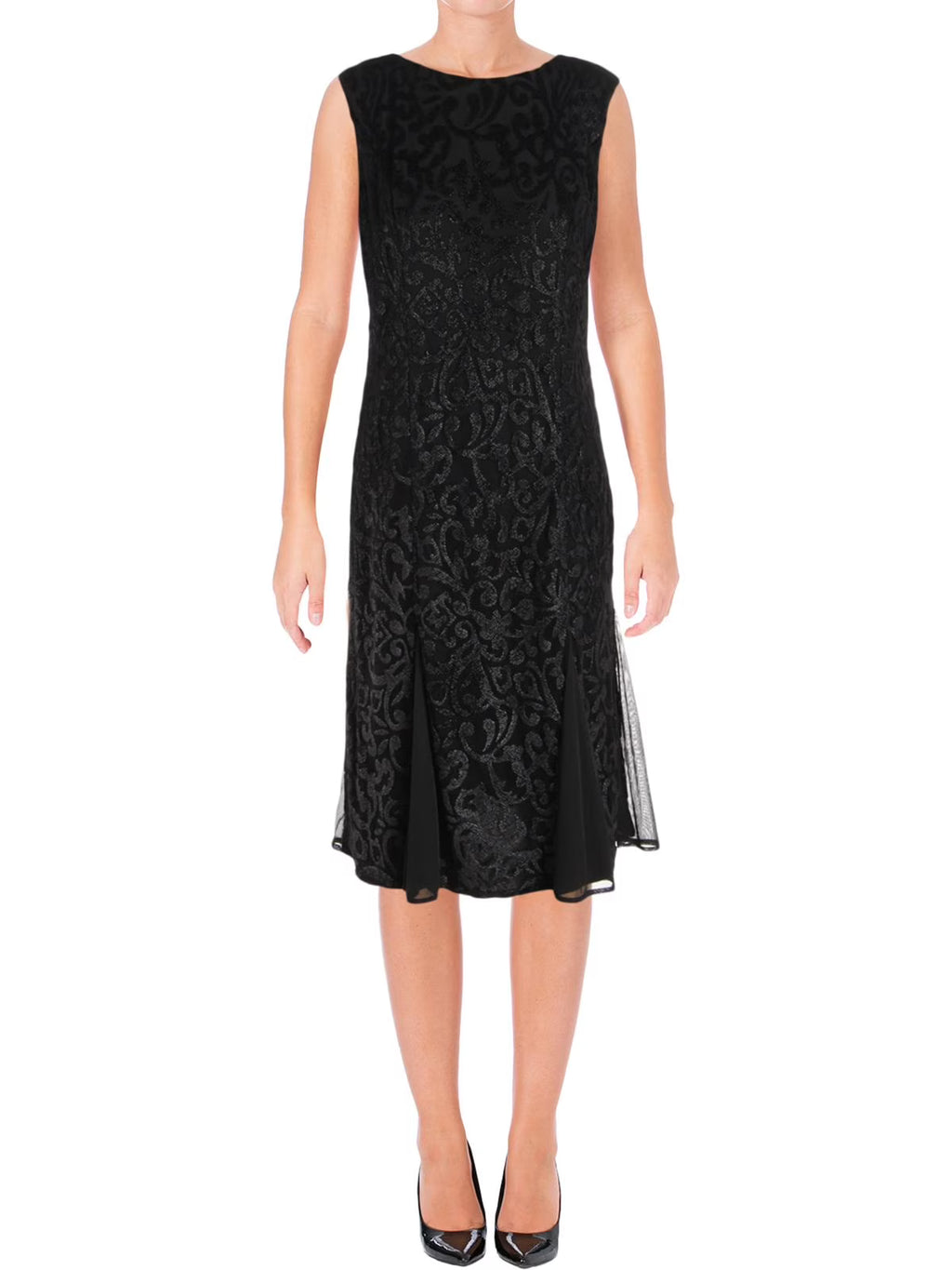 Black Velvet Fit & Flare Dress Y98383