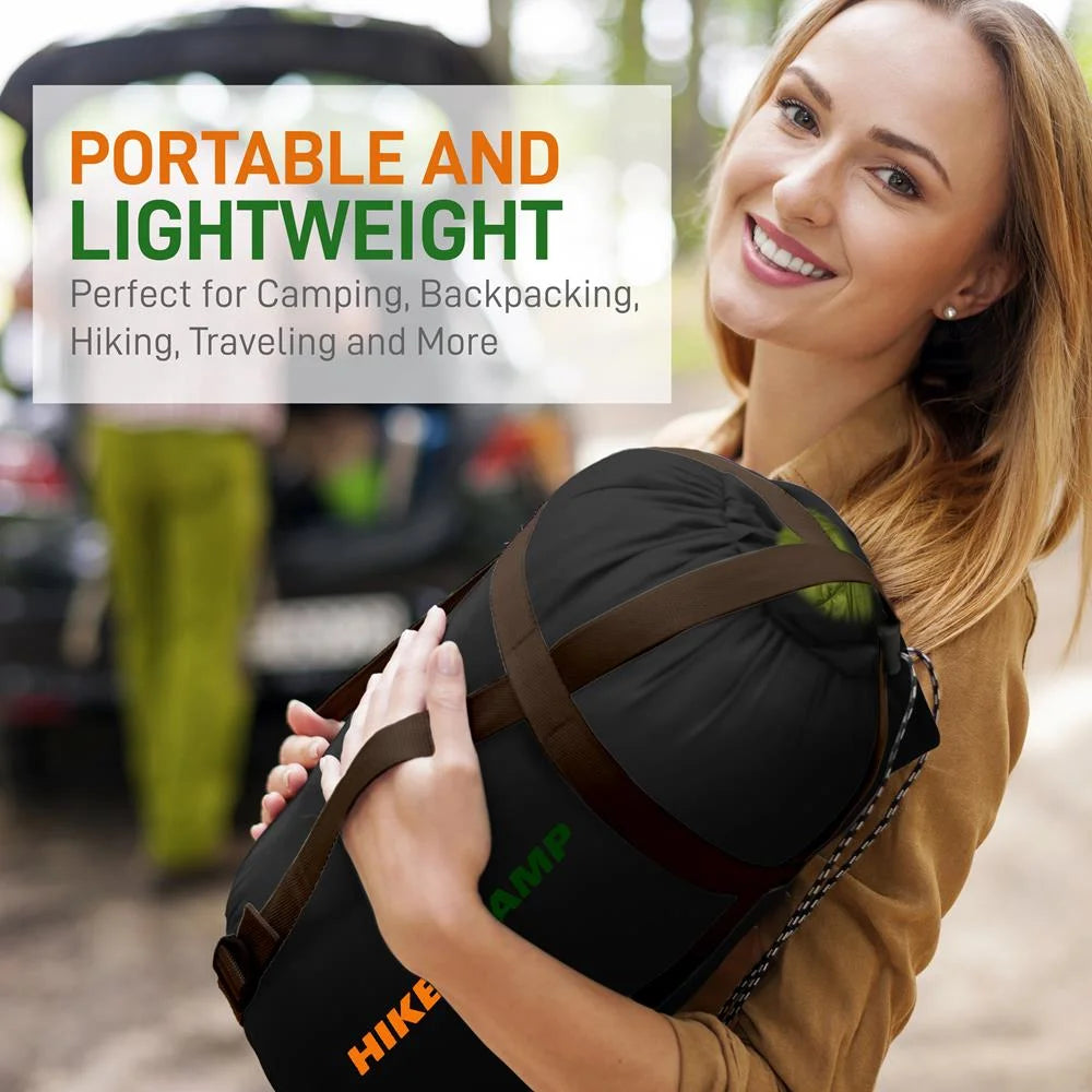 Double Sleeping Bag with Two Pillows, Lightweight & Waterproof, Includes Carrying Bag A399049
