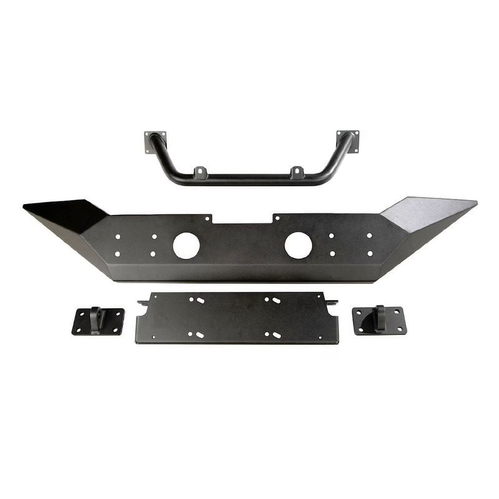 Spartan Bumper, Front, Full-Width, Steel, Textured Black L316